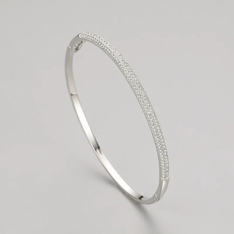 Bracelet Oval Shine – Argent 925, Élégance Lumineuse
